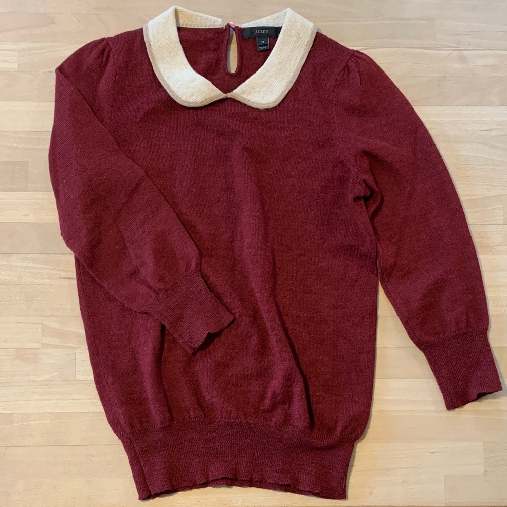 J. crew sweater XS with Peter Pan Collar